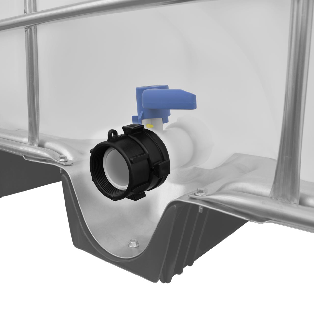 IBC Container Adapter S60x6 (60mm) Grobgewinde DN 50 Drehbar - 2" Innengewinde Drehgelenk