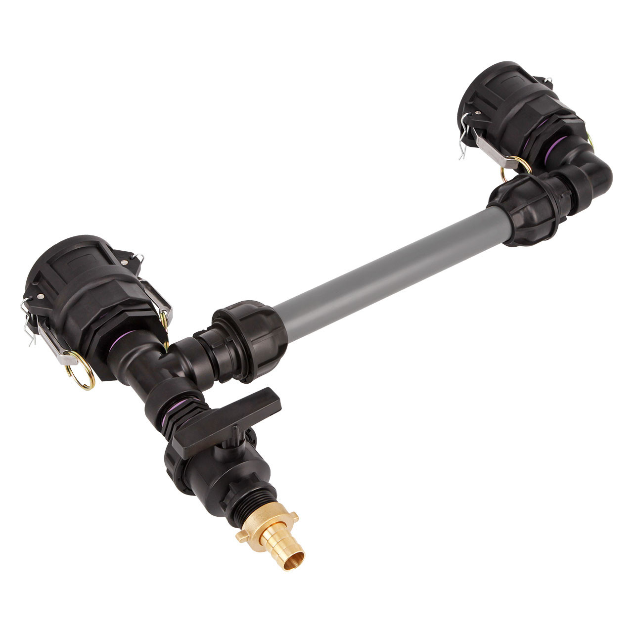 IBC Adapter 2 Camlock Dose - Tankverbindung 2 IBC nebeneinander 32mm Rohr