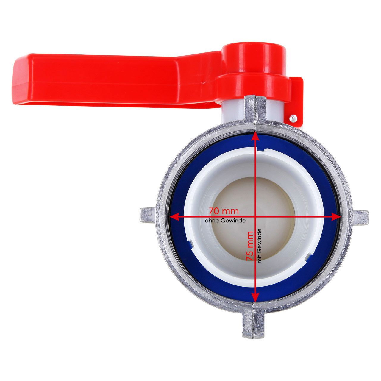 IBC Kugelhahn S75x6 (75mm) ALU Überwurf EPDM DN50