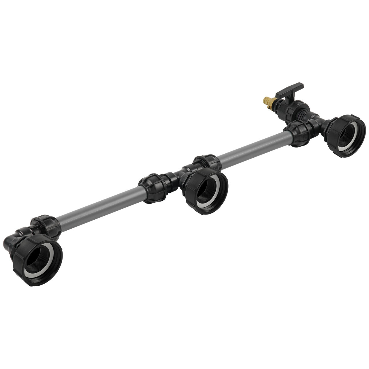 IBC Adapter S100x8 - 3 IBC nebeneinander Tankverbindung 32mm Rohr