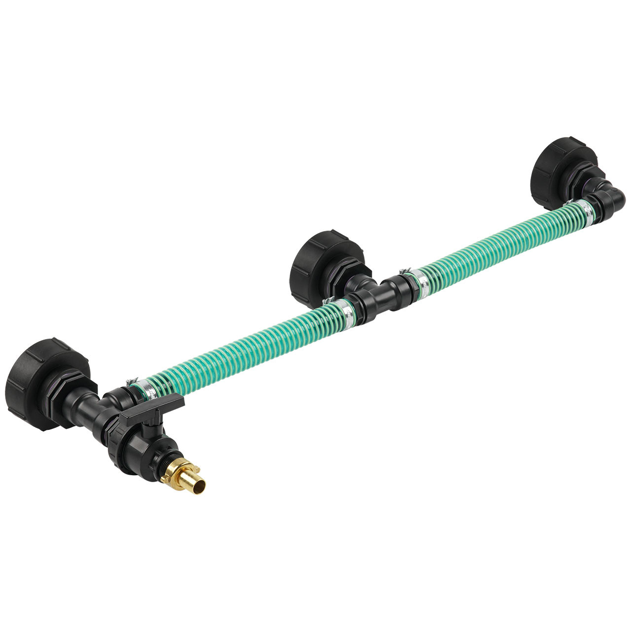 IBC Adapter S100x8 - 3 IBC nebeneinander Tankverbindung 32mm Schlauch