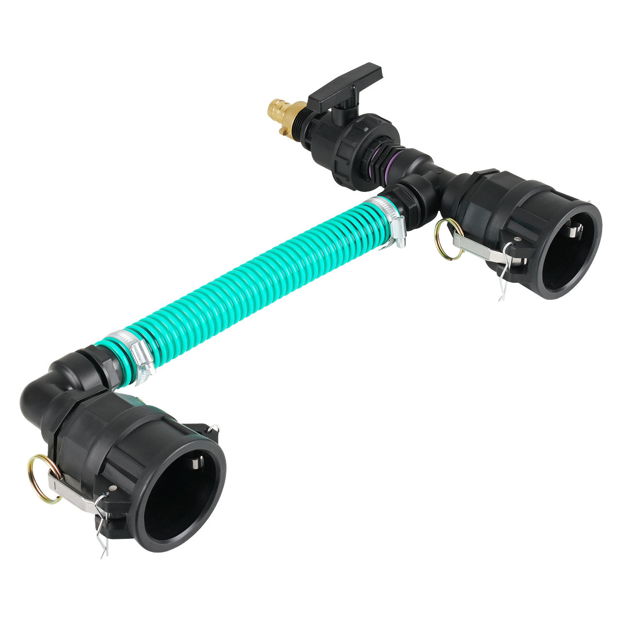 IBC Adapter 2 Camlock Dose - Tankverbindung 2 IBC nebeneinander 32mm Schlauch