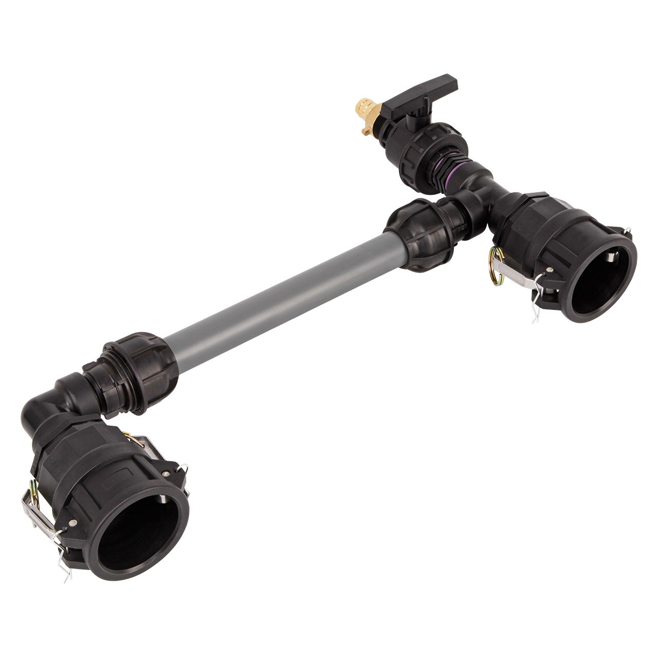 IBC Adapter 2 Camlock Dose - Tankverbindung 2 IBC nebeneinander 32mm Rohr