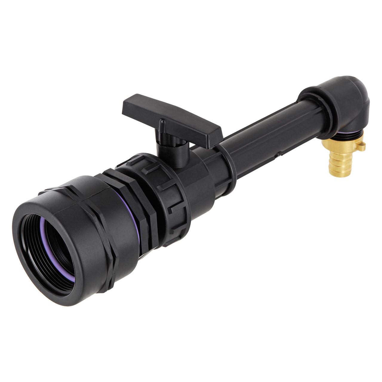 IBC Adapter BSP 2 - 1 Kugelhahn Extra-Lang