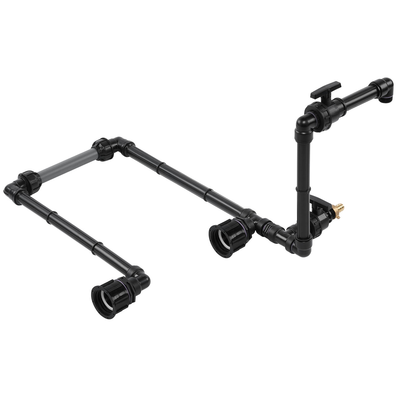 IBC Adapter S60x6 - 2 IBC hintereinander Schwanenhals Tankverbindung 32mm Rohr