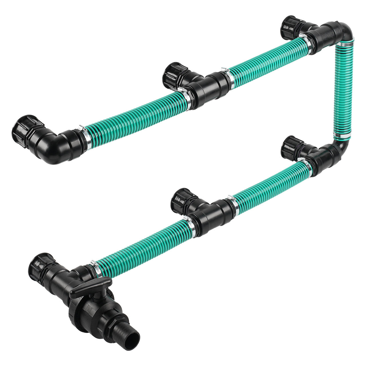 IBC Adapter S60x6 - 6 IBC neben-/übereinander Tankverbindung 50mm Schlauch