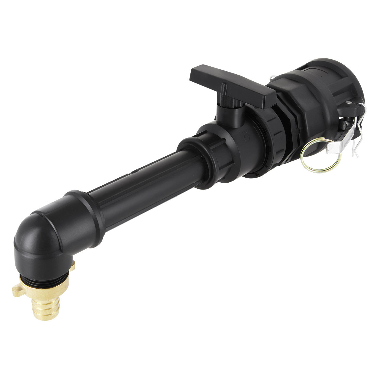 IBC Adapter 2" Camlock Dose - 1" Kugelhahn Extra-Lang