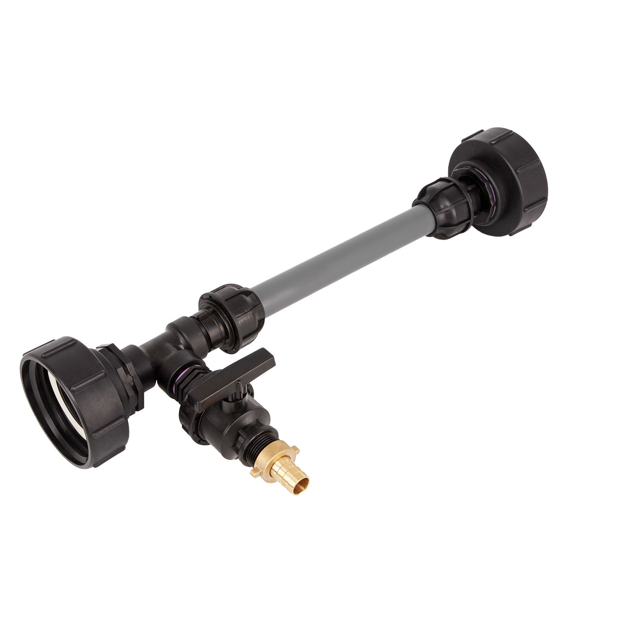 IBC Adapter S100x8 - Tankverbindung 2 IBC gegenüber 32mm Rohr