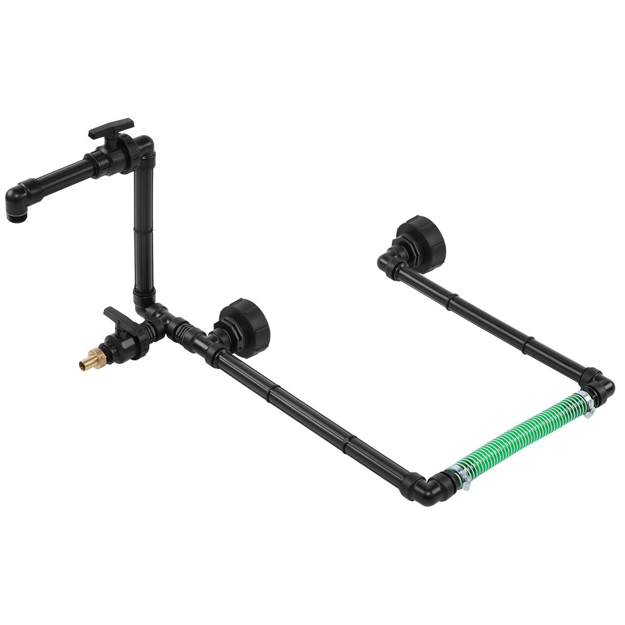 IBC Adapter S100x8 - 2 IBC hintereinander Schwanenhals Tankverbindung 32mm Schlauch