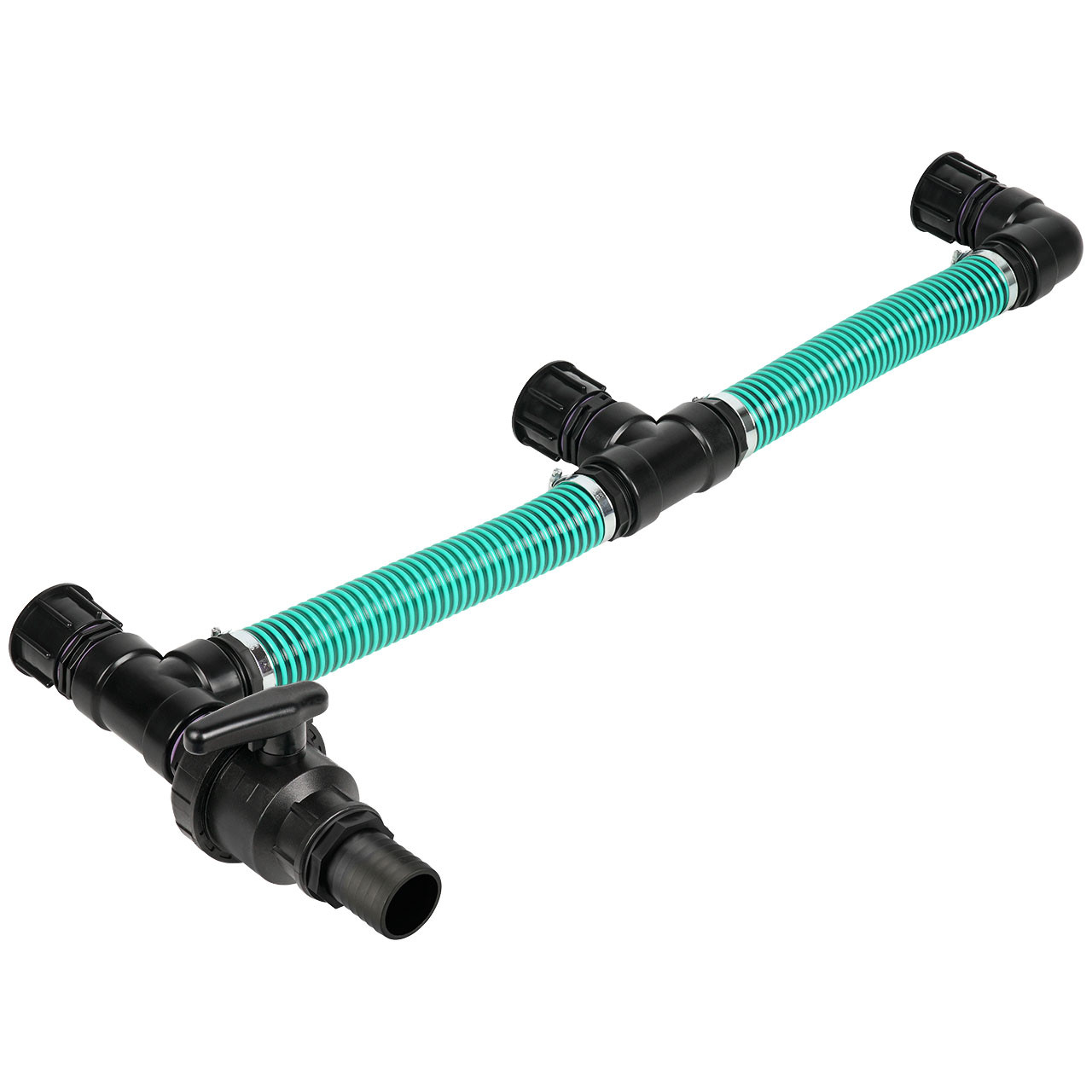 IBC Adapter S60x6 - 3 IBC nebeneinander Tankverbindung 50mm Schlauch