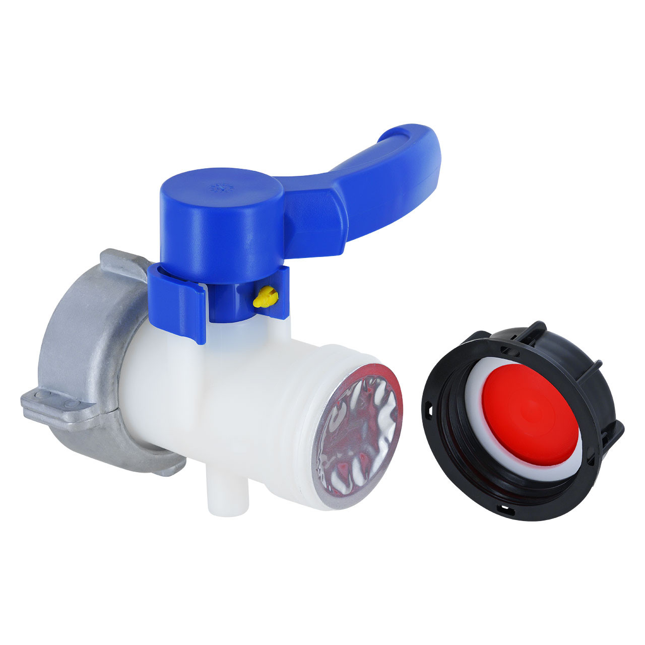 IBC Klappenhahn S75x6 (75mm) ALU Überwurf EPDM DN50