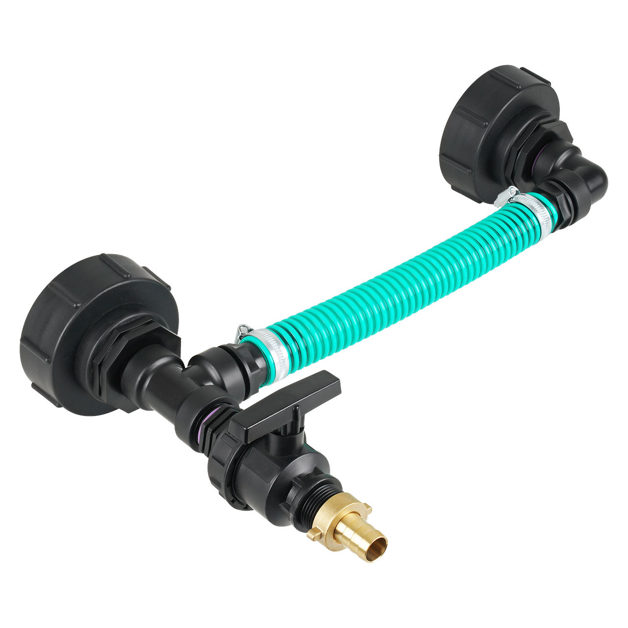 IBC Adapter S100x8 - Tankverbindung 2 IBC nebeneinander 32mm Schlauch