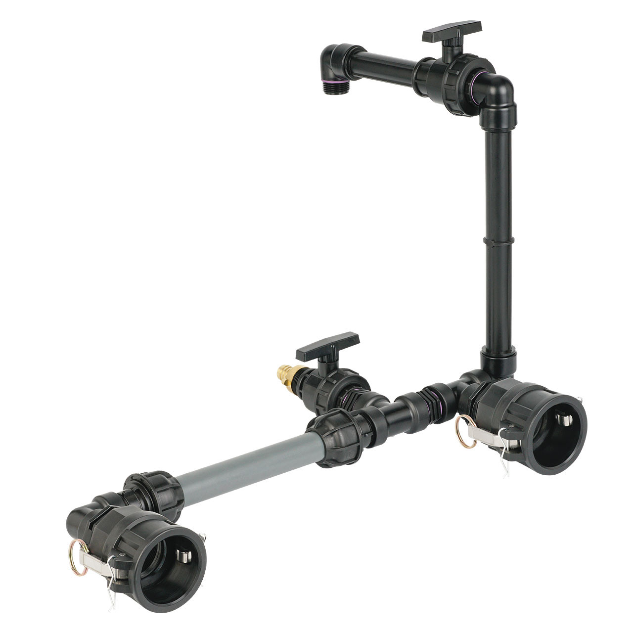 IBC Adapter 2" Camlock Dose - 2 IBC nebeneinander Schwanenhals Tankverbindung 32mm Rohr