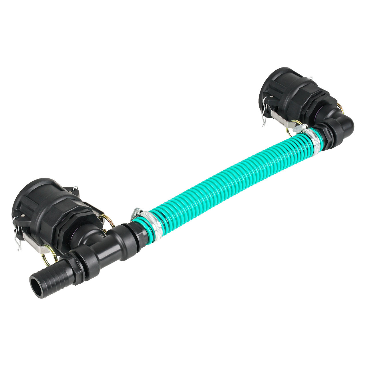 IBC Adapter 2 Camlock Dose - 2 IBC nebeneinander Sparset Tankverbindung 32mm Schlauch