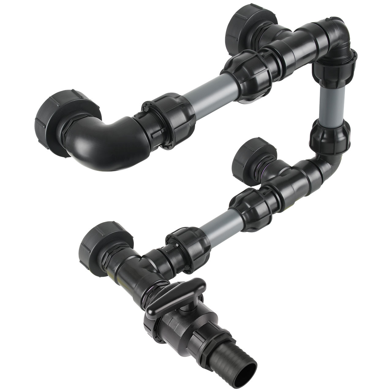 IBC Adapter S100x8 - Tankverbindung 4 IBC neben-/übereinander 50mm Rohr