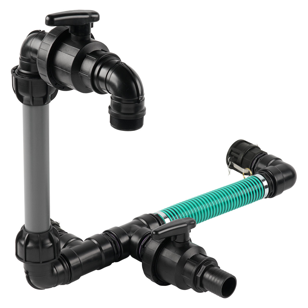 IBC Adapter 2" Camlock Dose - 2 IBC nebeneinander Schwanenhals Tankverbindung 50mm Schlauch