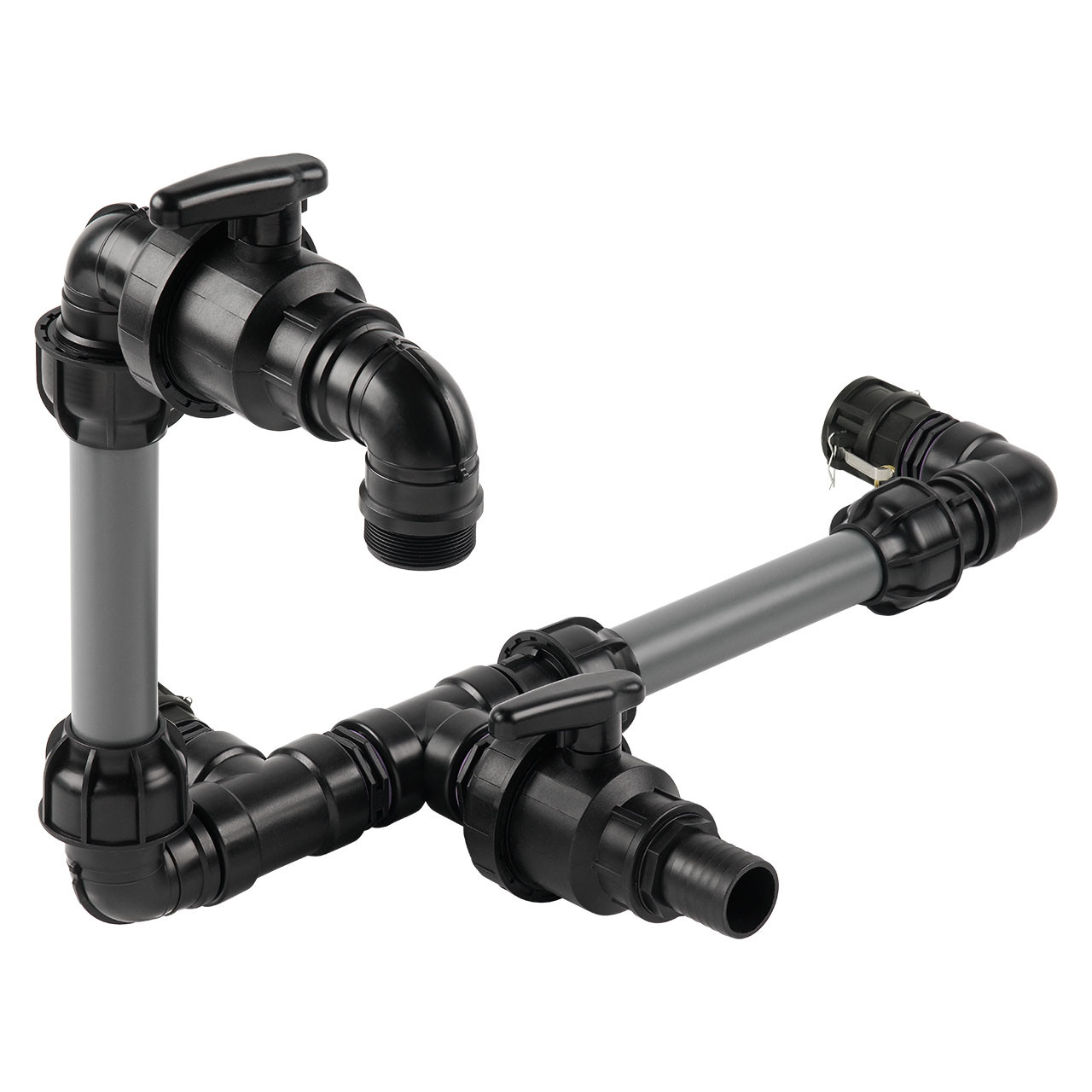 IBC Adapter 2" Camlock Dose - 2 IBC nebeneinander Schwanenhals Tankverbindung 50mm Rohr