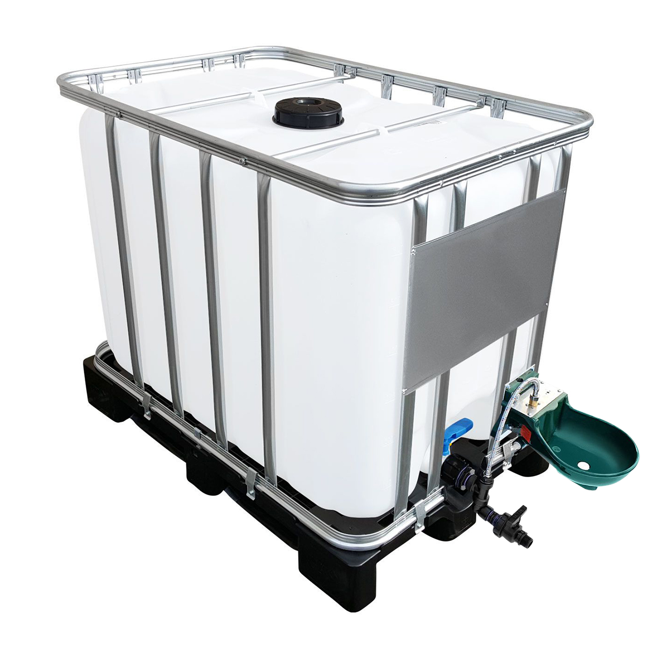 600 l IBC Weidetränke BASIC mit Tränkebecken