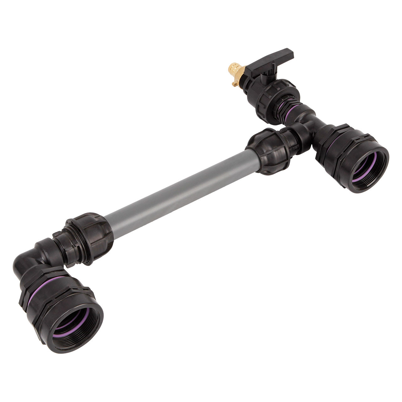 IBC Adapter BSP 2 - Tankverbindung 2 IBC nebeneinander 32mm Rohr