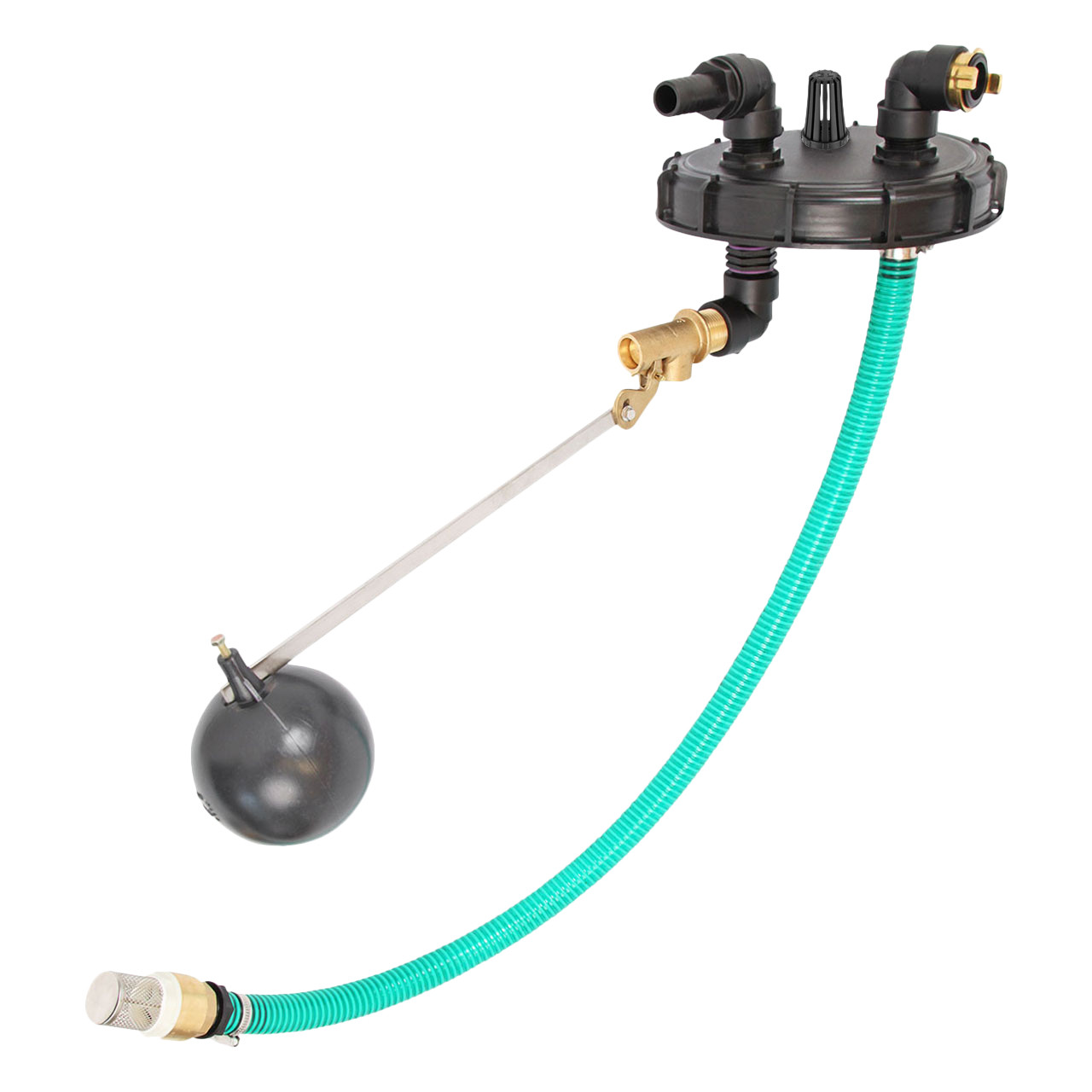 IBC Deckel mit Überfüllsicherung mit Pumpenanschluß + Entlüftung