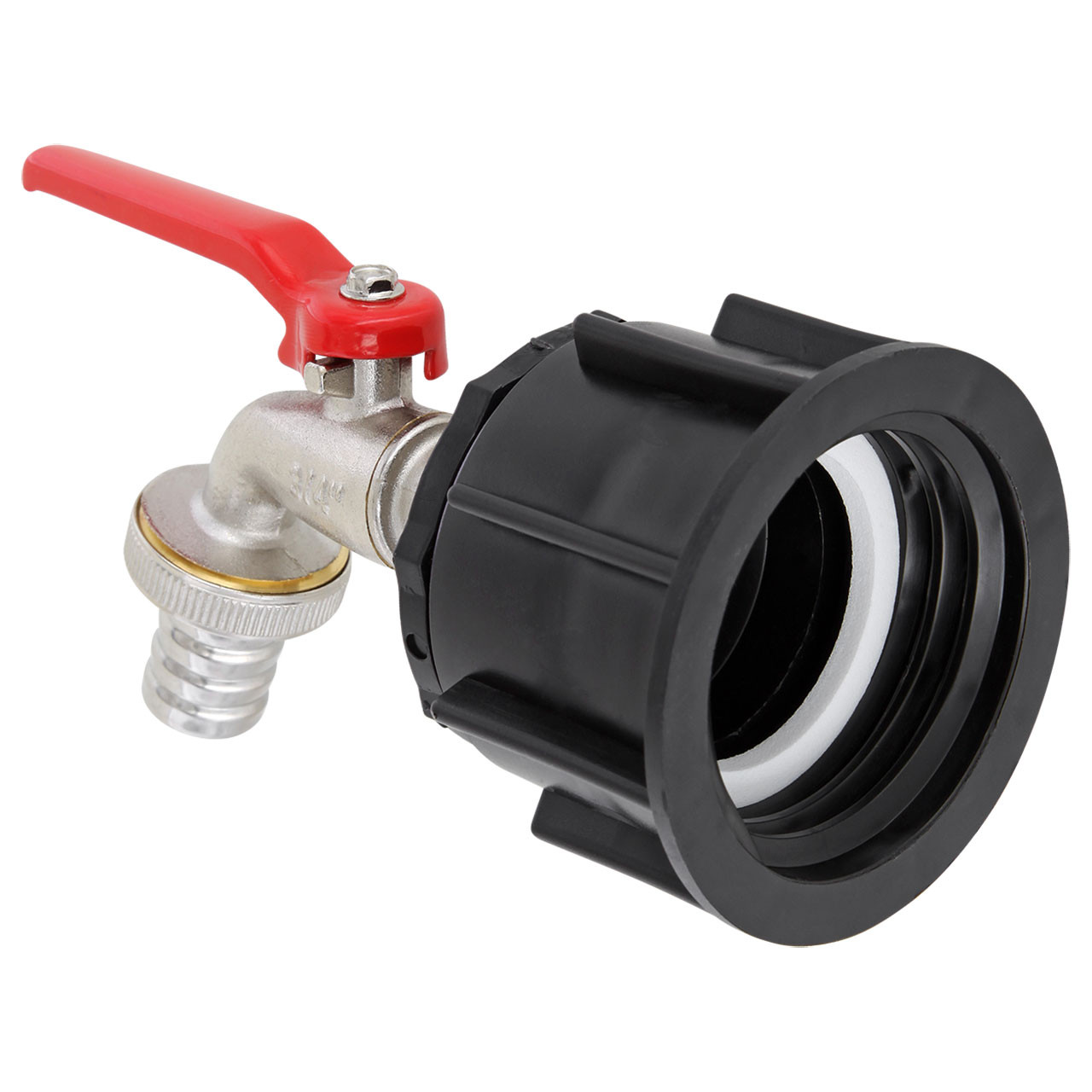 IBC Container Adapter S60x6 (60mm) - 3/4" Kugelhahn Profi Auslaufventil Regenwassertank