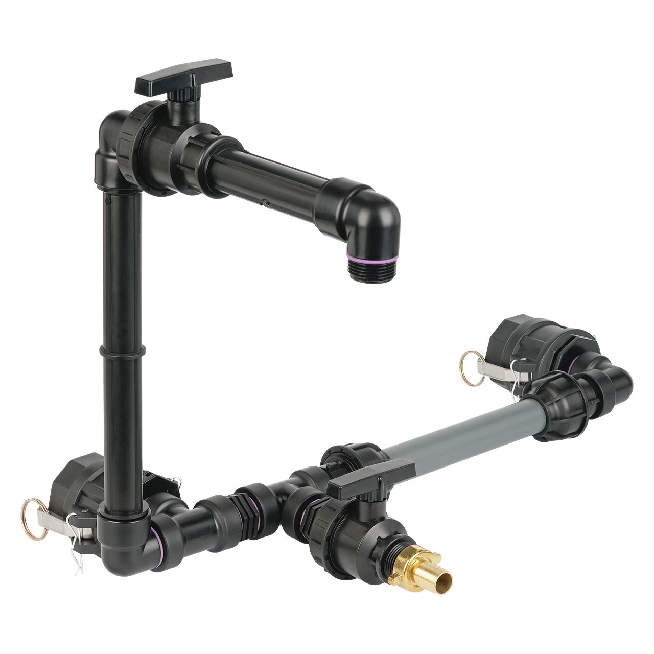 IBC Adapter 2" Camlock Dose - 2 IBC nebeneinander Schwanenhals Tankverbindung 32mm Rohr