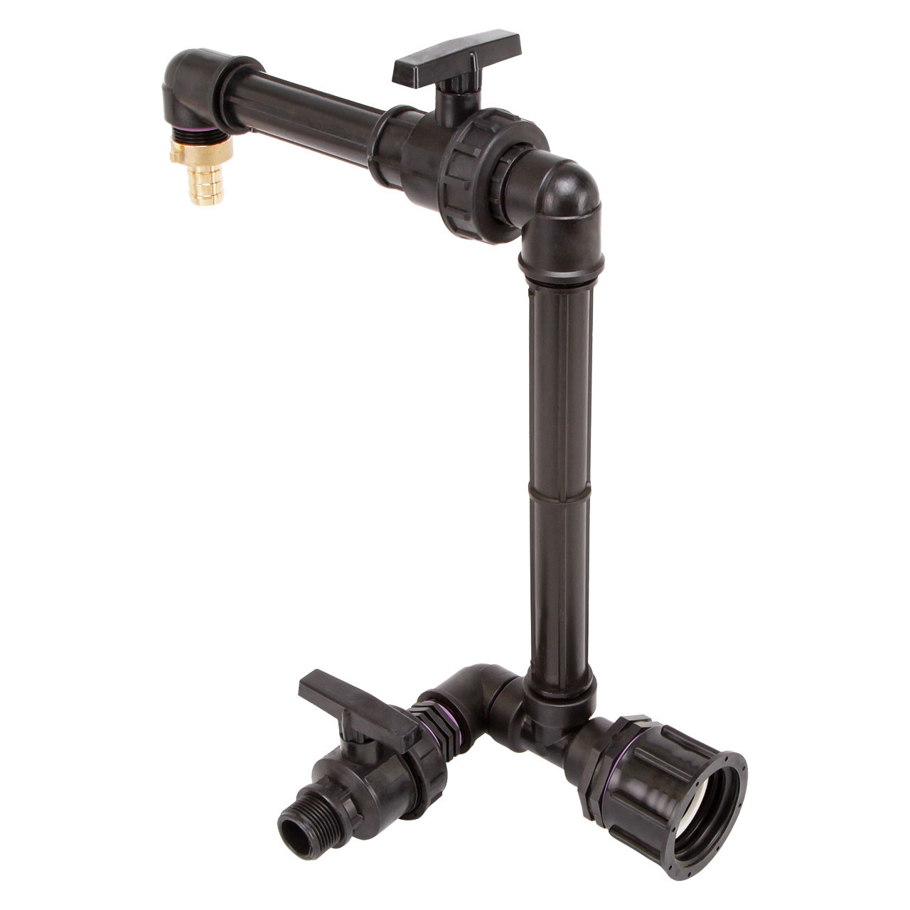 IBC Adapter S60x6 - 1 Kugelhahn Schwanenhals + Ablasshahn