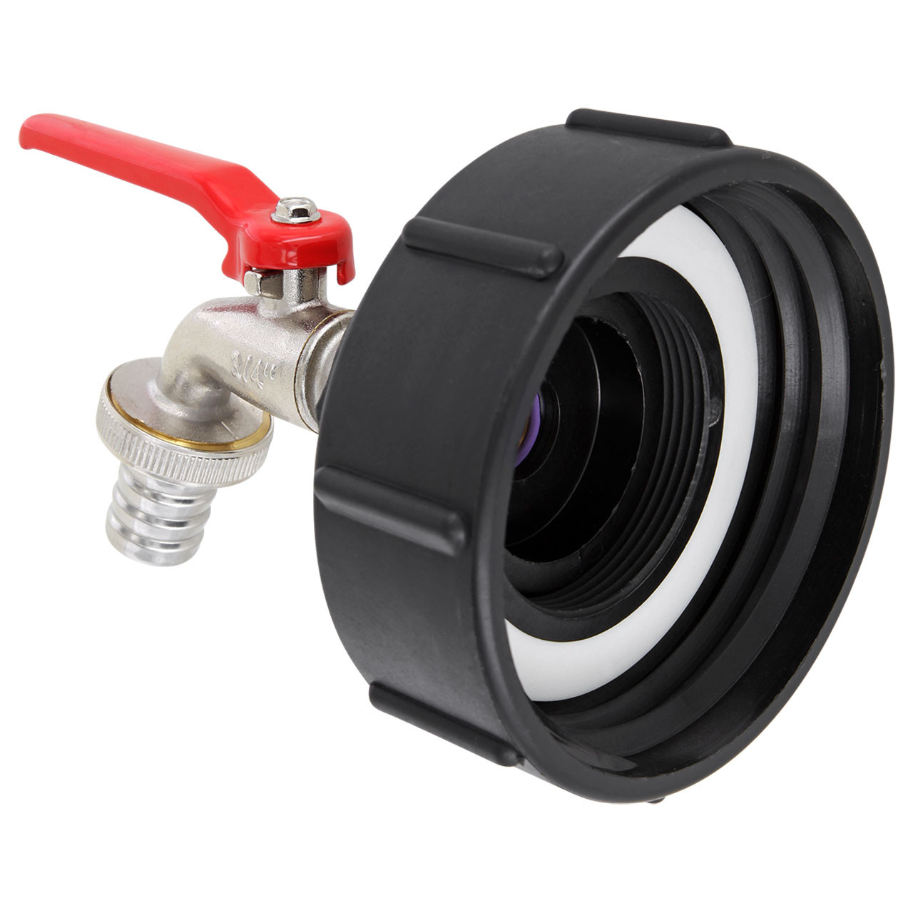 IBC Adapter S100x8 DN80 - 3/4" Kugelhahn Auslaufventil