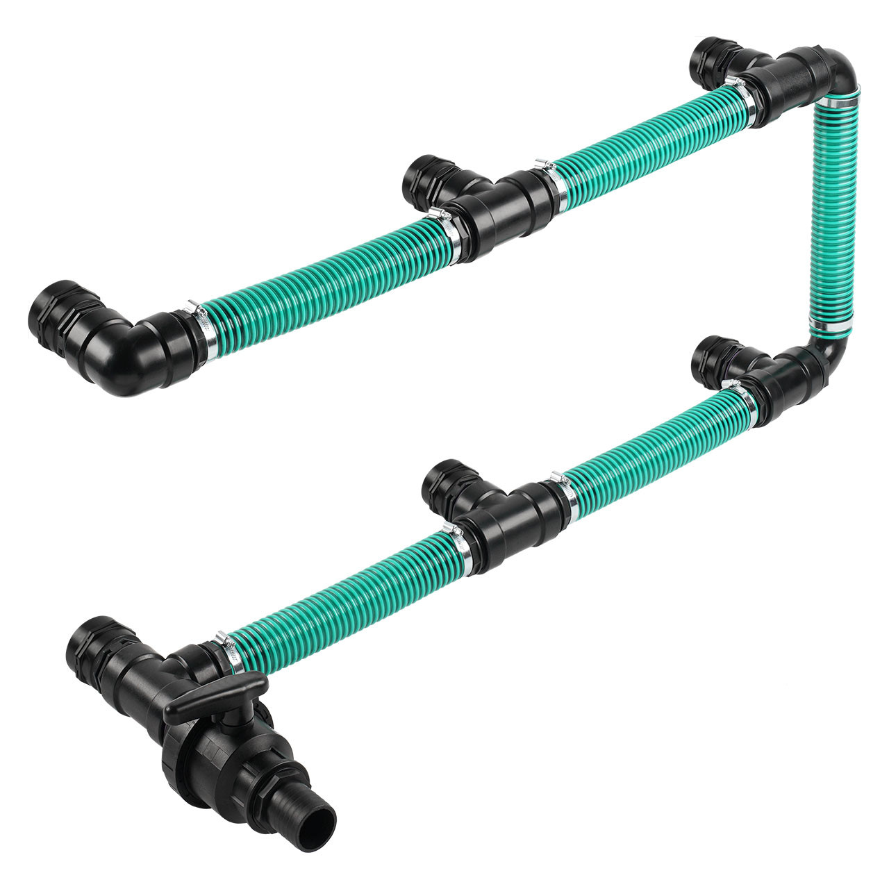 IBC Adapter BSP 2 - 6 IBC neben-übereinander Tankverbindung 50mm Schlauch