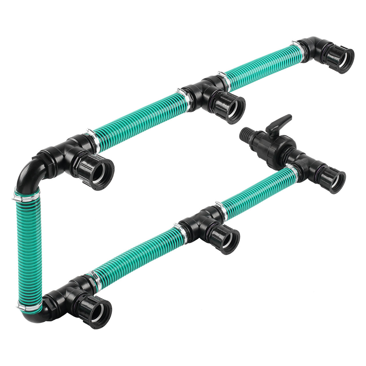 IBC Adapter S60x6 - 6 IBC neben-/übereinander Tankverbindung 50mm Schlauch