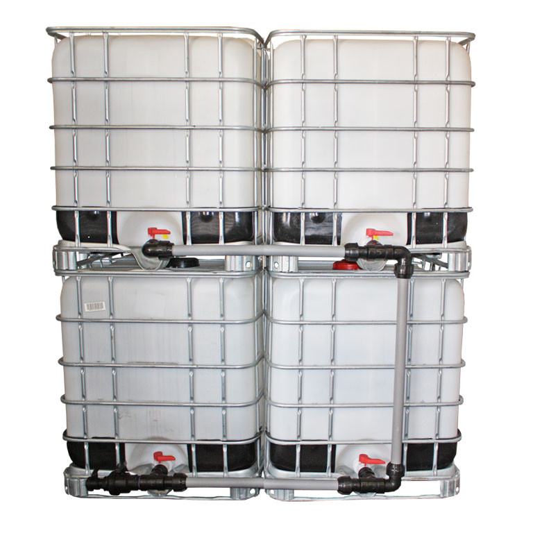 IBC Adapter S60x6 - Tankverbindung mit 50mm Rohr Klemm Verschraubung für 4 IBC