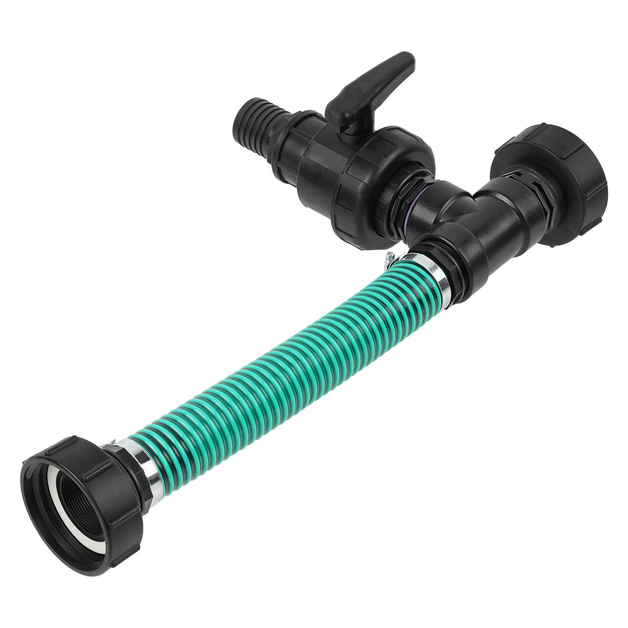 IBC Adapter S100x8 - 2 IBC gegenüber Tankverbindung 50mm Schlauch