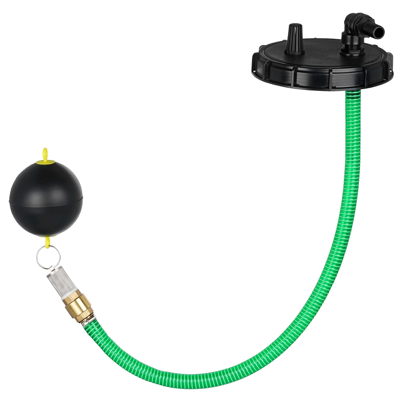 IBC Deckel DN 225 mit Sauggarnitur & Schwimmerkugel + Entlüftung