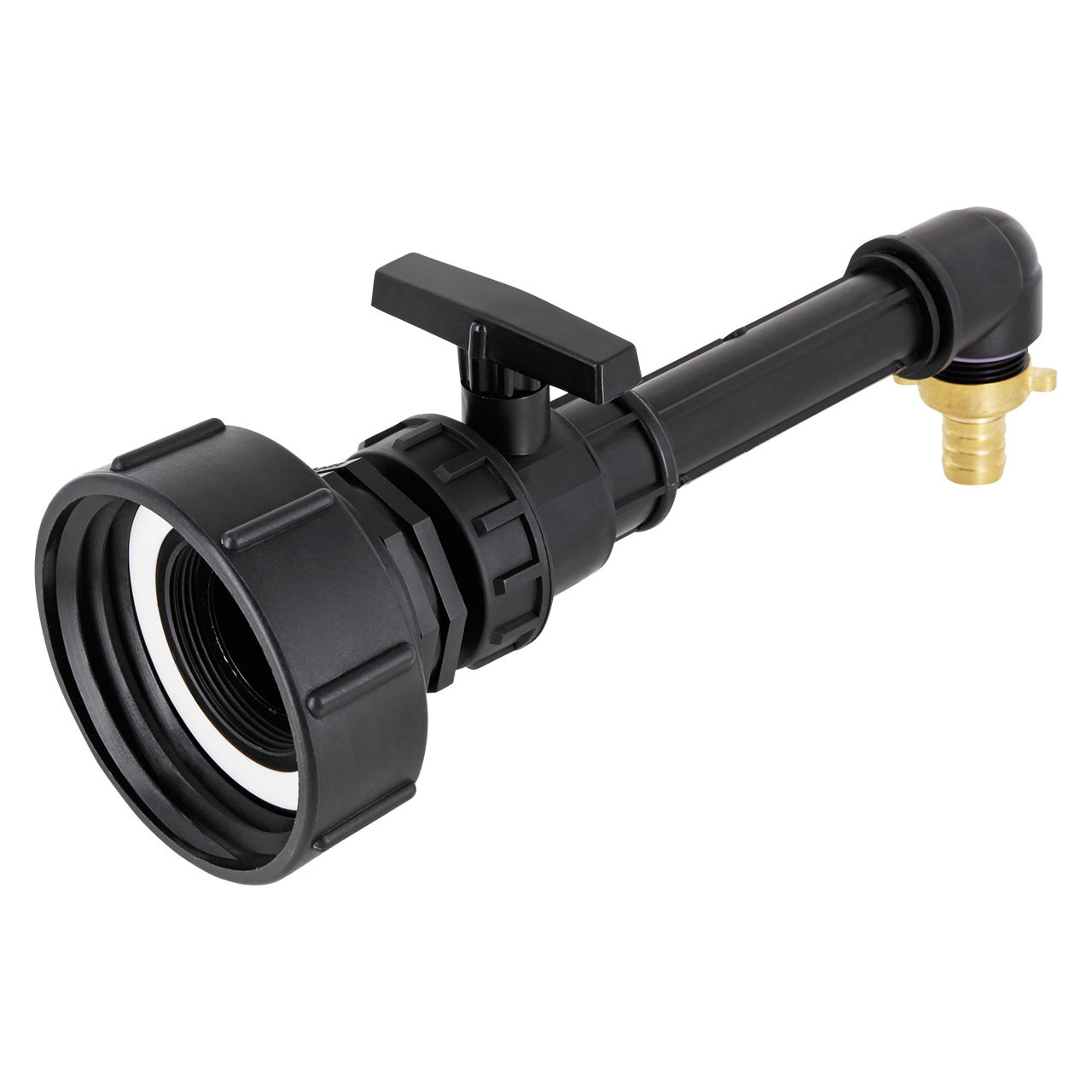 IBC Adapter S100x8 - 1 Kugelhahn Extra-Lang