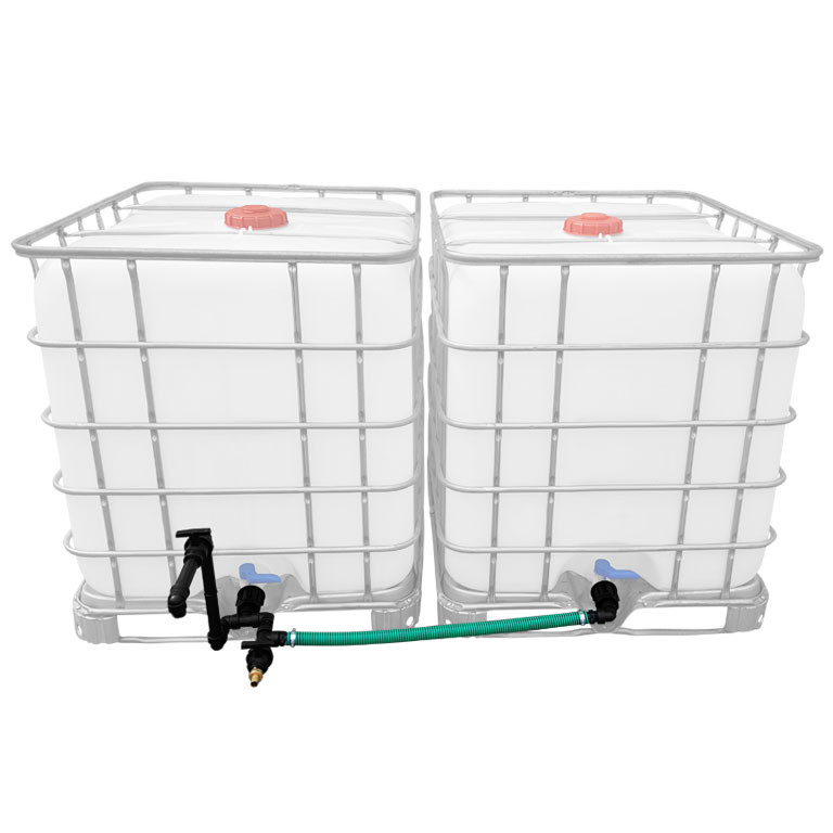 IBC Container Tankverbindung Adapter S60x6 (60mm) Grobgewinde DN 50 - 32mm Spiralschlauch Schwanenhals Tankverbinder