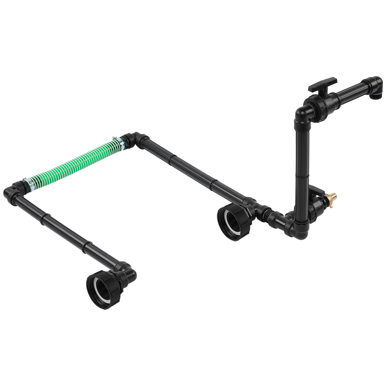 IBC Adapter S100x8 - 2 IBC hintereinander Schwanenhals Tankverbindung 32mm Schlauch