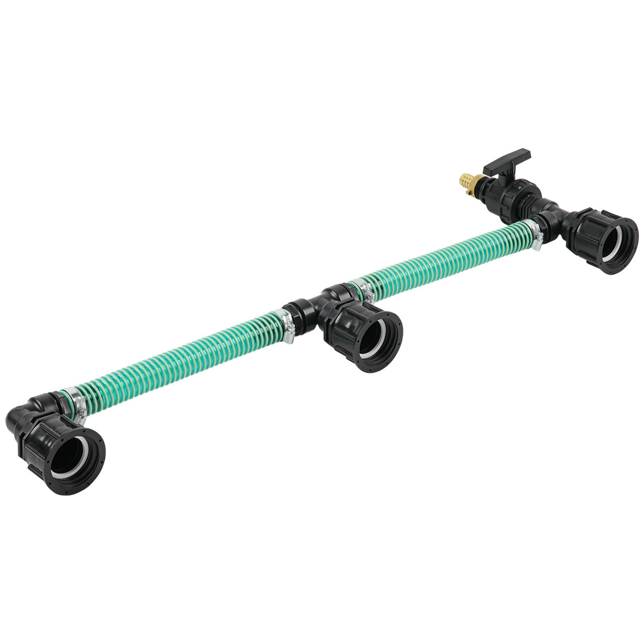 IBC Adapter S60x6 - 3 IBC nebeneinander Tankverbindung 50mm Schlauch