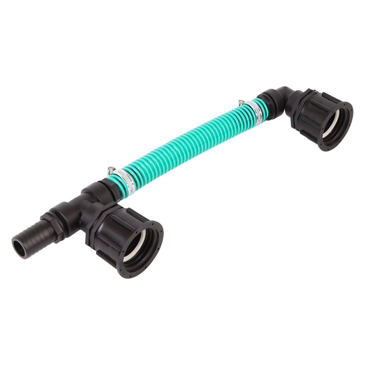 IBC Container Tankverbindung S60x6 (60mm) Grobgewinde DN 50 - Sparset Tankverbindung Spiralschlauch Tankverbinder