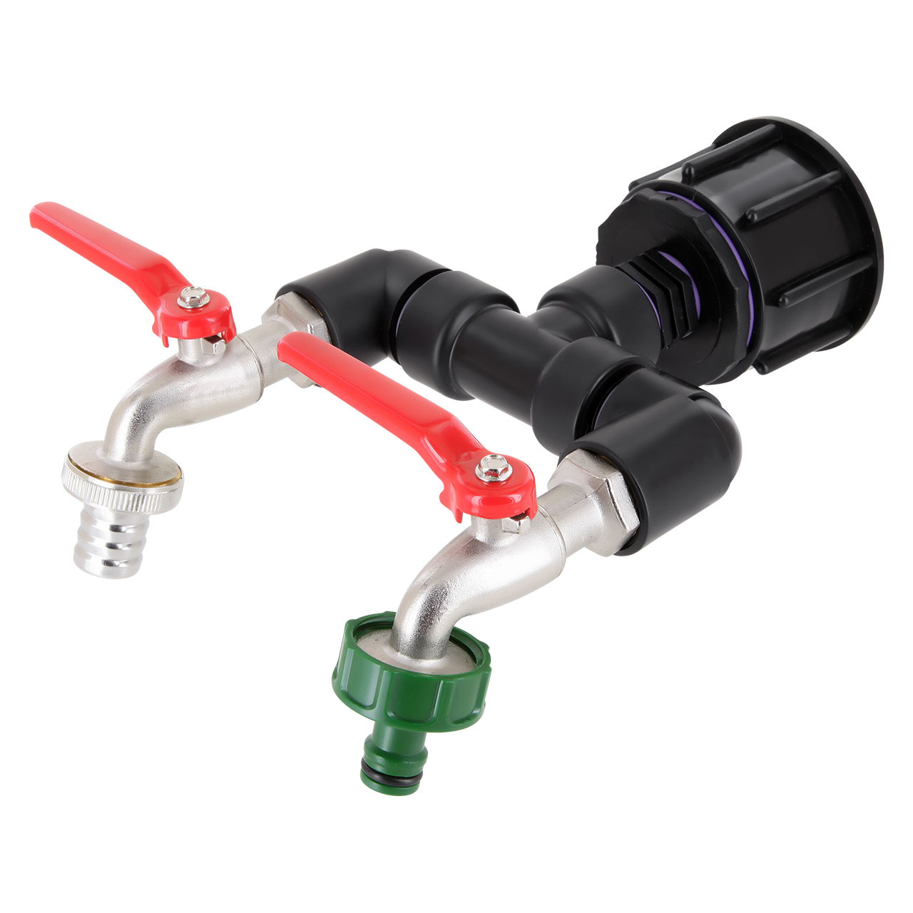 IBC Adapter 2-fach 3/4" Kugelhahn "GARDENA" kompatibel