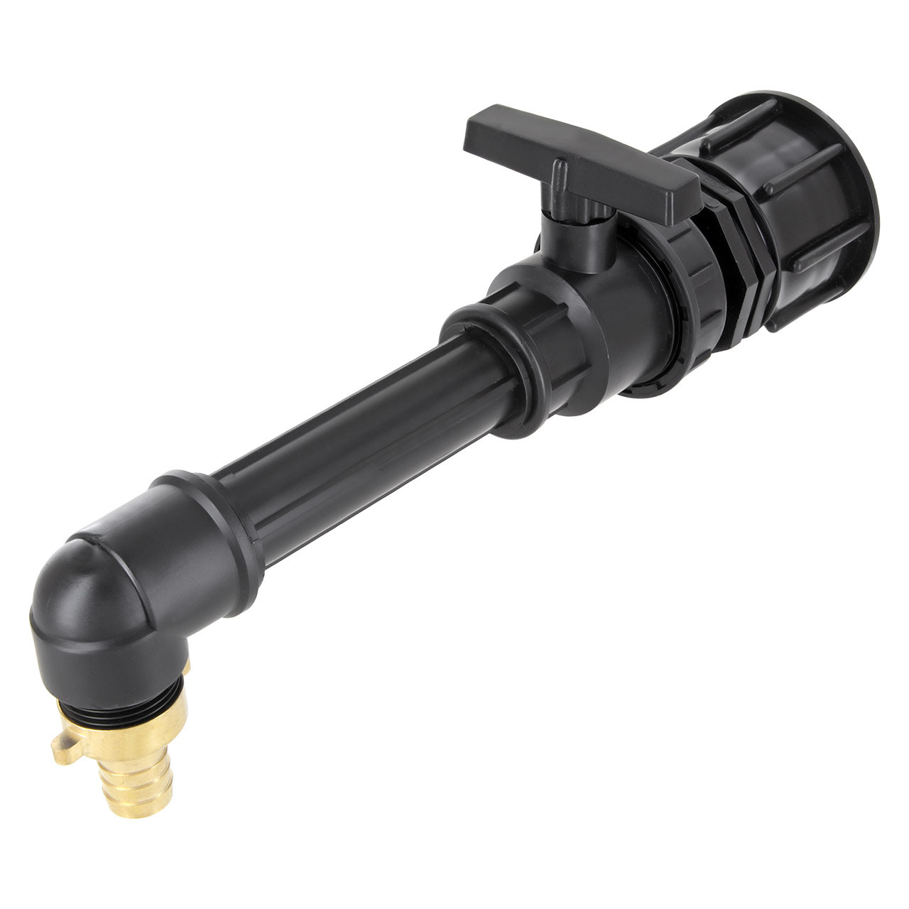 IBC Adapter S60x6 - 1" Kugelhahn Extra-Lang