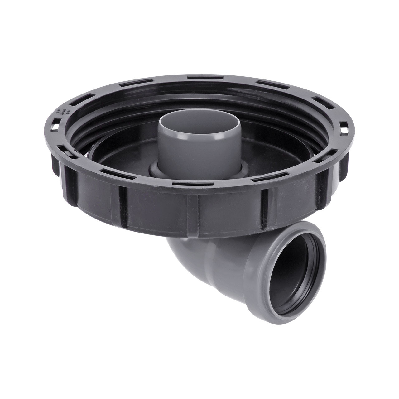 IBC Deckel Einlauf mit HT-Bogen DN 150 DN 50