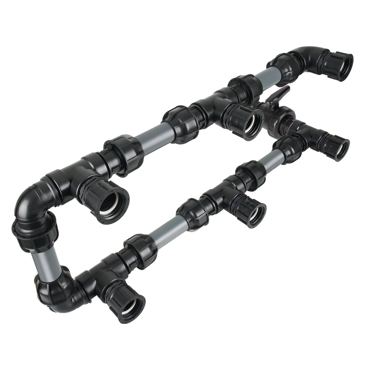 IBC Adapter S60x6 - Tankverbindung 6 IBC neben-übereinander 50mm Rohr