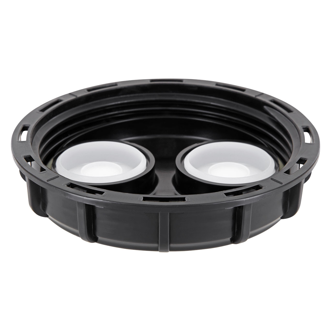 IBC Deckel DN 150 mit 2x G2" Stopfen geschlossen TPE-V