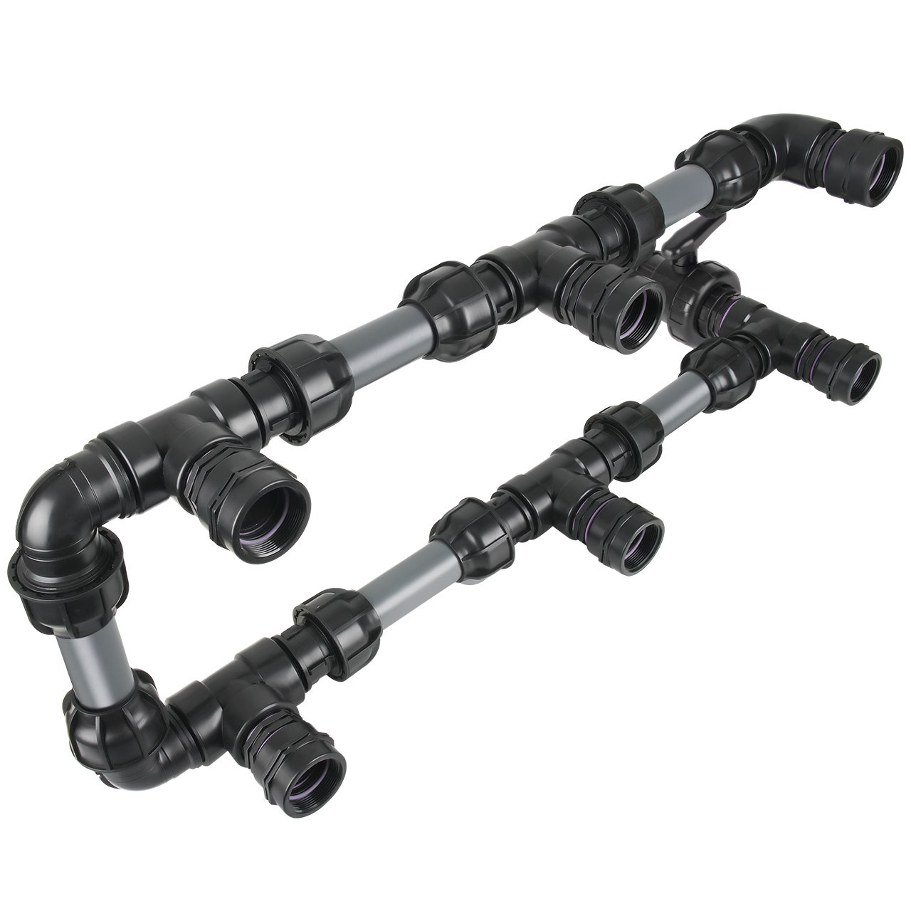 IBC Adapter BSP 2" - Tankverbindung 6 IBC neben-/übereinander 50mm Rohr