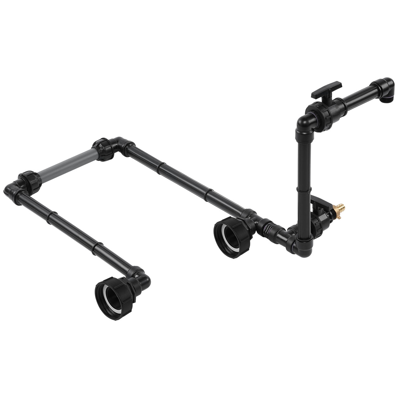 IBC Adapter S100x8 - 2 IBC hintereinander Schwanenhals Tankverbindung 32mm Rohr