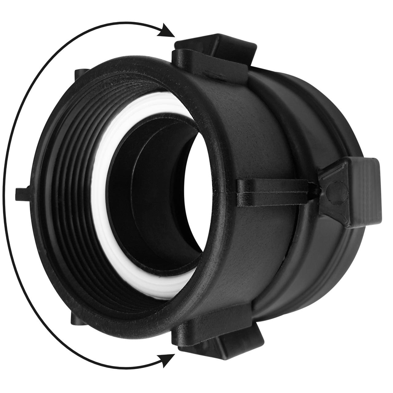 IBC Container Adapter S60x6 (60mm) Grobgewinde DN 50 Drehbar - 2" Innengewinde Drehgelenk