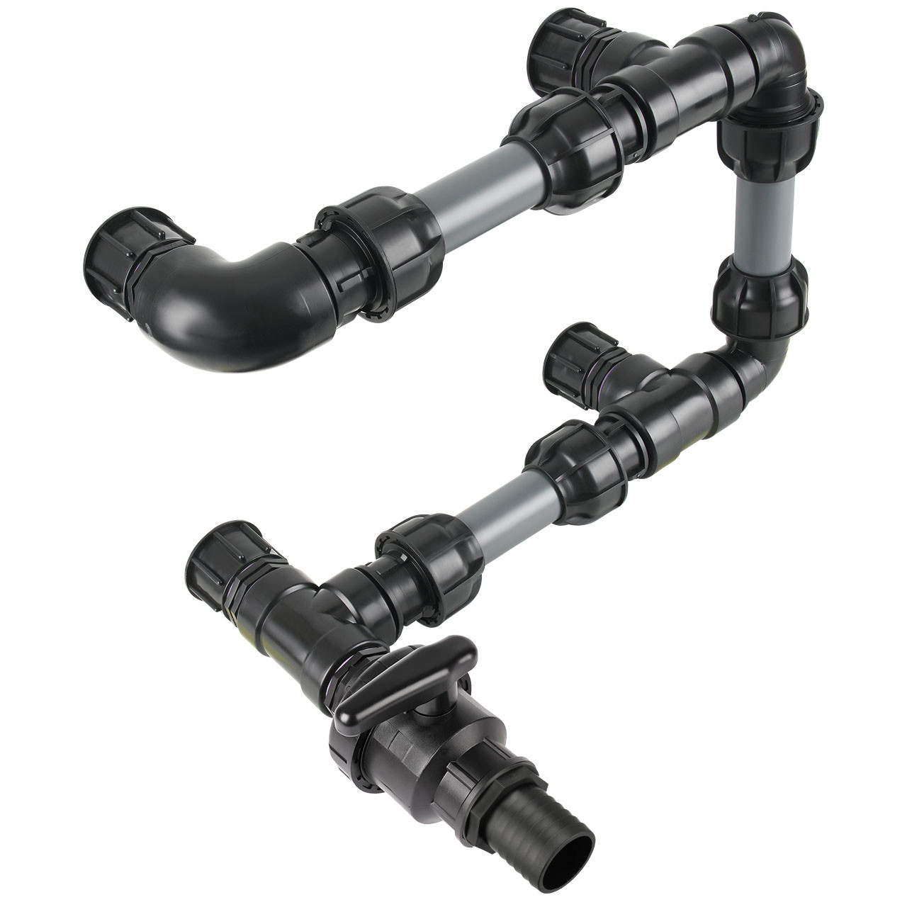 IBC Adapter S60x6 - Tankverbindung 4 IBC neben-übereinander 50mm Rohr