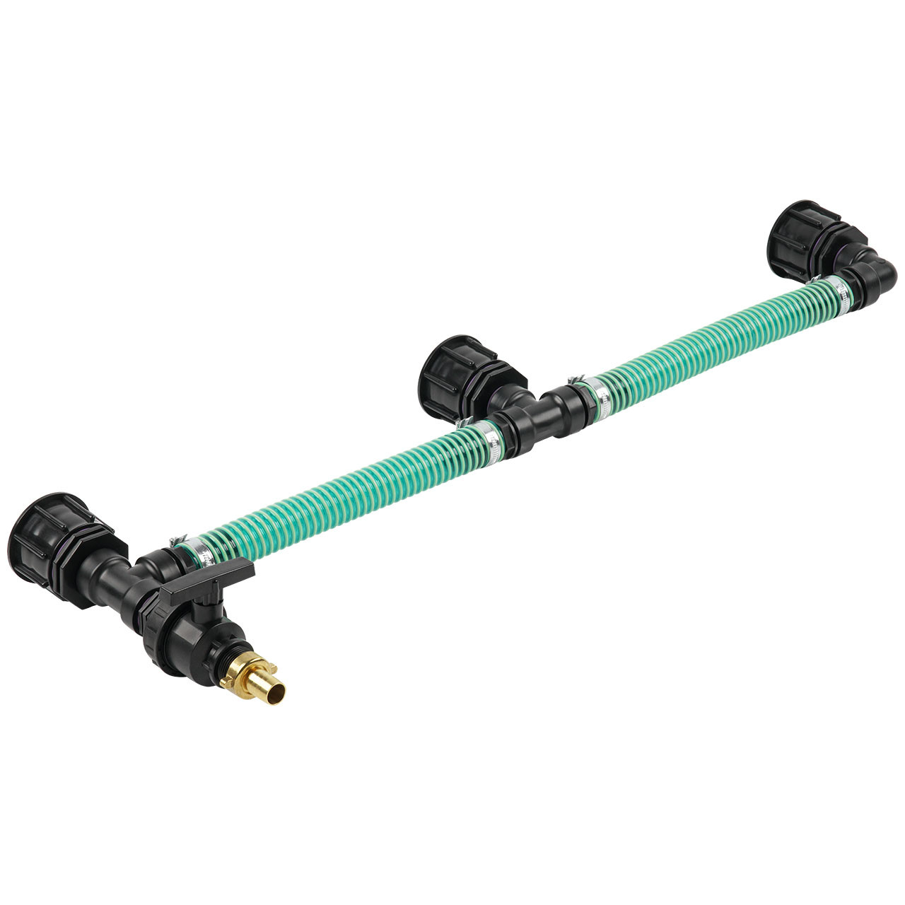 IBC Adapter S60x6 - 3 IBC nebeneinander Tankverbindung 32mm Schlauch