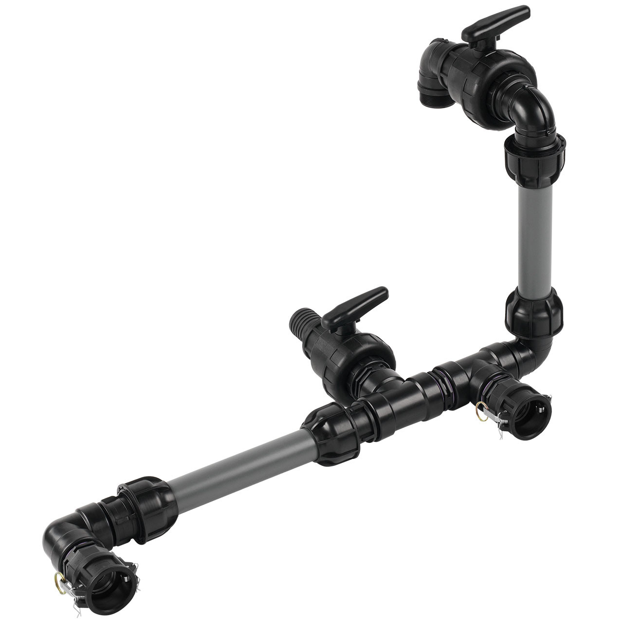 IBC Adapter 2" Camlock Dose - 2 IBC nebeneinander Schwanenhals Tankverbindung 50mm Rohr