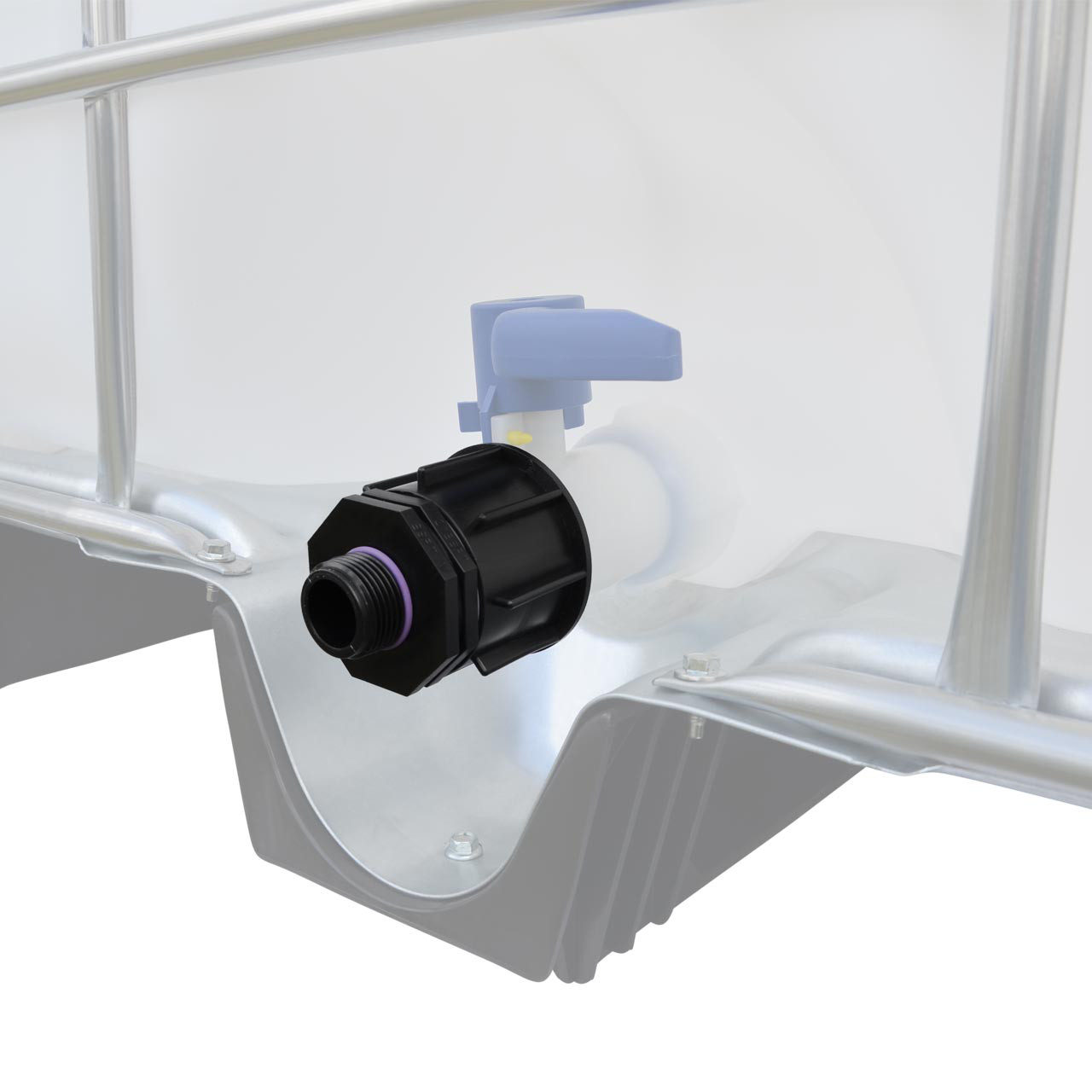 IBC Container Adapter S60x6 (60mm) Grobgewinde DN50 - Redzierung Außengewinde